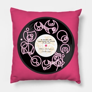 If Music Be the Food of Love, Play On - Circular Gallifreyan Pillow