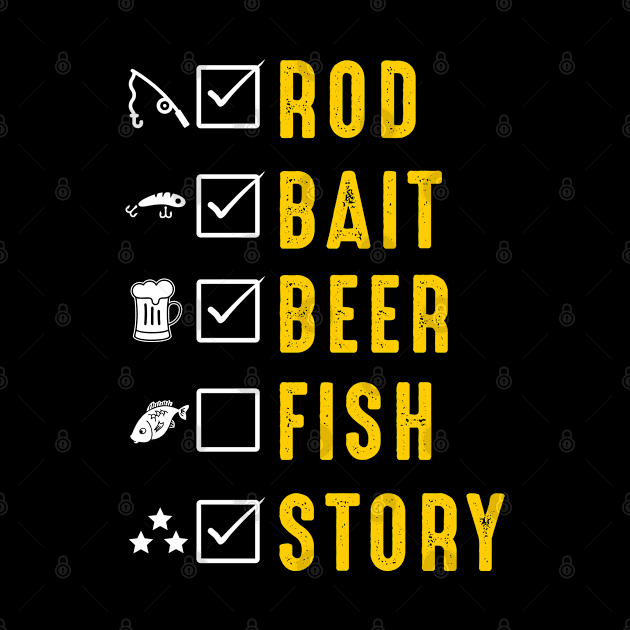 Rod Bait Beer Fish Story by indigosstuff