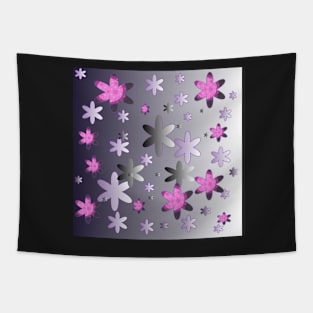 Pink Grey Star Pattern Tapestry