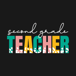 Second Grade Rainbow Girls Boys Teacher Team 2nd Grade Squad T-Shirt