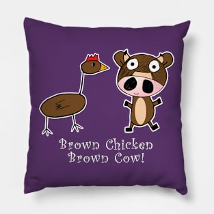 Brown Chicken Brown Cow Pillow