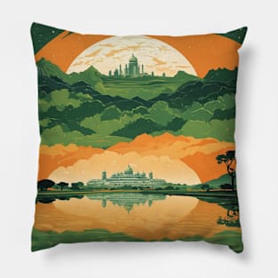 Bhopal India Vintage Tourism Travel Pillow