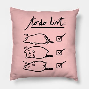 To do list nothing Funny lazy cat Pillow