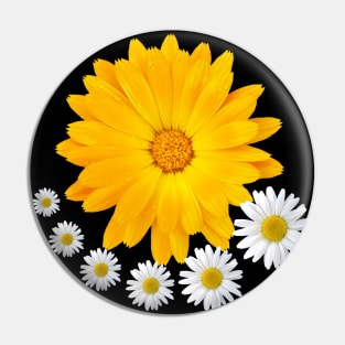 Marigold Daisy Flower Daisy Floral Pin