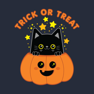 Trick or Treat Black Cat T-Shirt