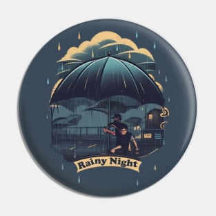 rainy night Pin