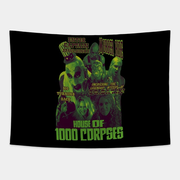 House Of 1000 Corpses, Cult Horror. (Version 1) Tapestry by The Dark Vestiary