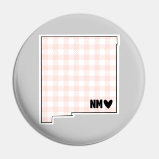 USA States: New Mexico (pink plaid) Pin