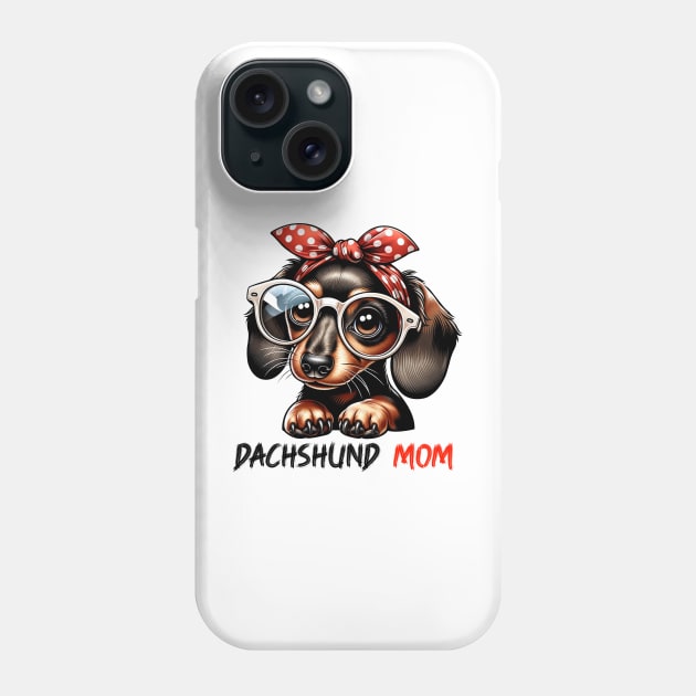 Dachshund Mom Phone Case by Bunzaji