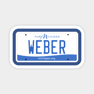 Michigan Weber Vanity license plate Magnet