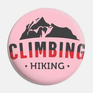 Climbing, Mountain Climbing, Hiking, Adventure, Camper Gifts Pin