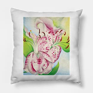 Georgia O'Keeffe Pink Spotted Lilies Art Print American Painter Vintage Poster American Modernism Precisionism Pillow