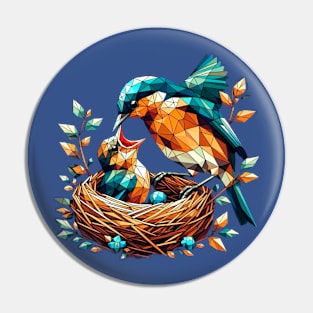 Nest polygon Happy Mother's Day 16 Pin