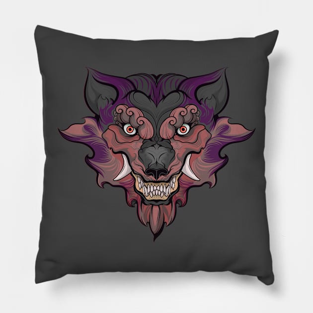 wolf Pillow by CheMaik