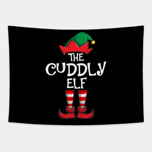 Cuddly Elf Matching Family Christmas Tapestry