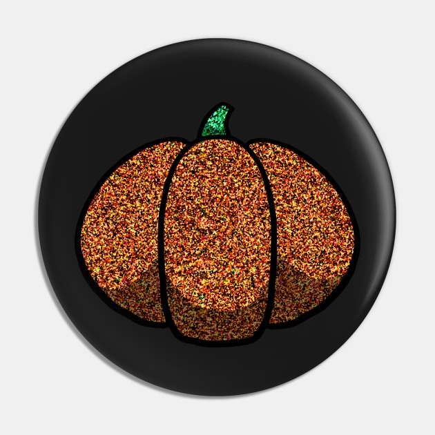 Glitter Halloween Pumpkin Pin by dogbone42