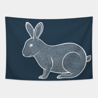 Rabbit Ink Art - detailed pet and farm animal design Tapestry