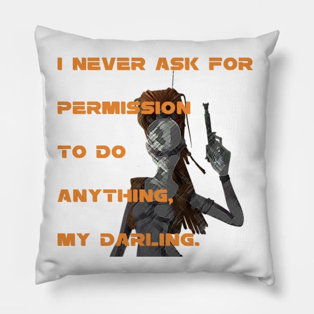 Aurra Sing Bounty Hunter Pillow by IEatFanBoys