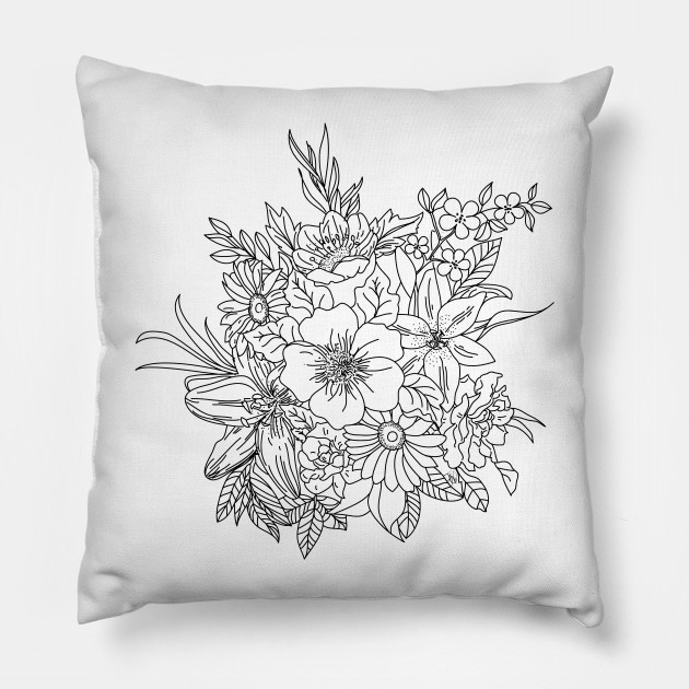 pillow flower design