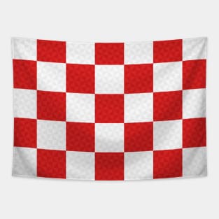 Red and white checkerboard of Croatia Tapestry