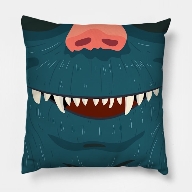 Monster Mask Face Mask Pillow by Lionstar