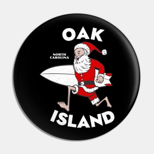 Oak Island, NC Christmas Vacationing Skiing Santa Pin