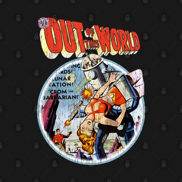 Vintage Worn Out of This World Tee by Joaddo