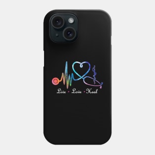 Live Love Heal - Rod of Asclepius Phone Case