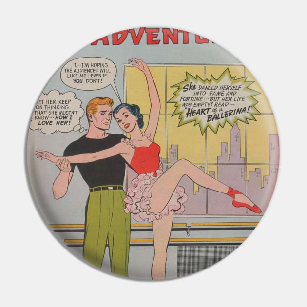 Vintage "Romantic Adventures" Cover Pin by Slightly Unhinged