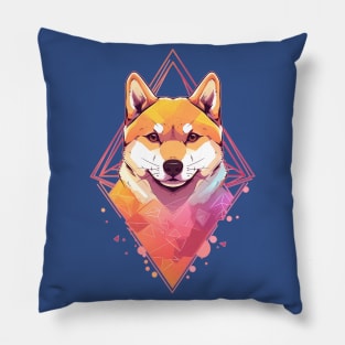 Shiba Inu Pink Diamond Pillow