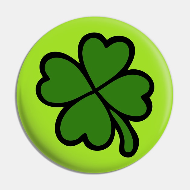 Lucky Four Leaf Clover Pin by evannave