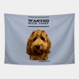 Cockapoo / Doodle Dog Sock Thief Tapestry