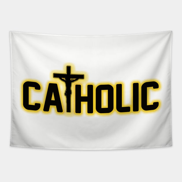 catholic crucifix Cross catholic symbols Tapestry by albaley