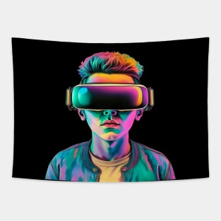 boy with VR glasses Tapestry