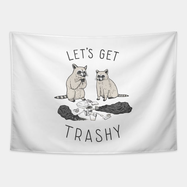 Let's Get Trashy Tapestry by Nathan Watkins Design