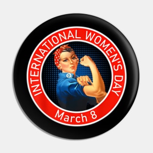 International Womens Day March 8 Pin