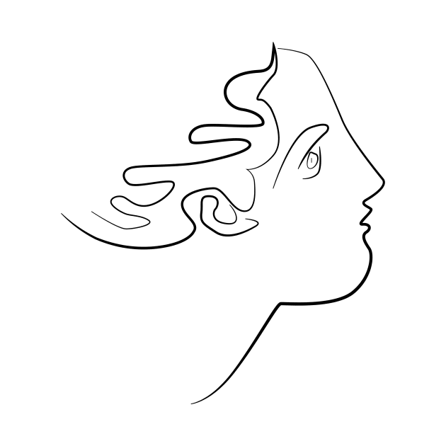 Henri matisse woman line art minimal print, aesthetics by GraphicO