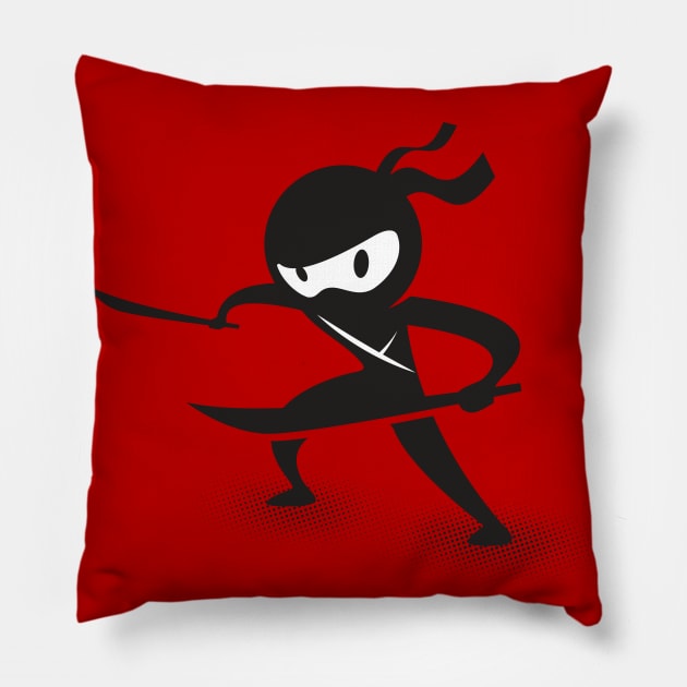 Ninja Stance Pillow by MplusC