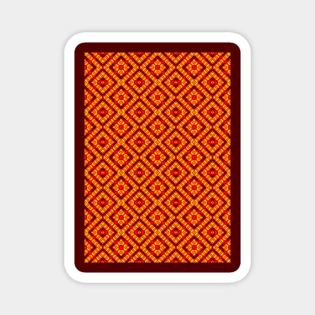 Swirly Orange Diamonds Magnet by Amanda1775