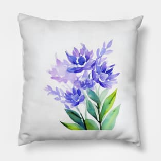 Watercolor Flower Pillow