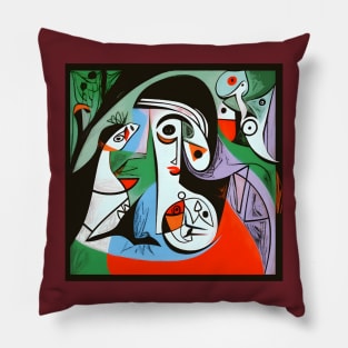 Artsy Style Woman in Grove Pillow