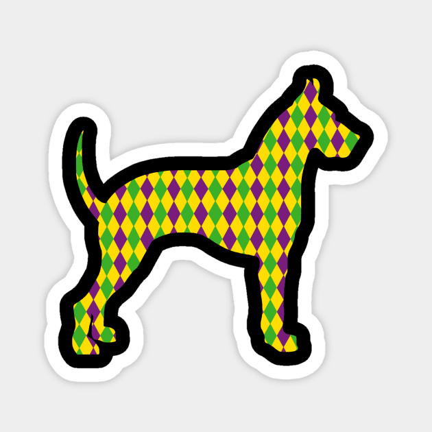 Harlequin Great Dane Silhouette Magnet by Art by Deborah Camp