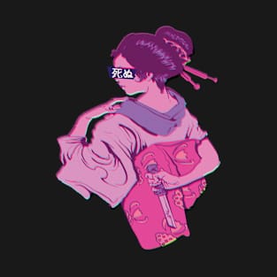 Geisha blade glitch art T-Shirt