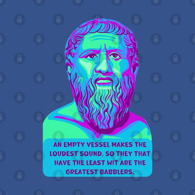 Plato Portrait and Quote by Slightly Unhinged