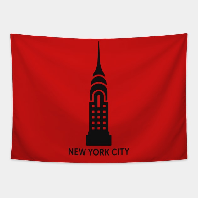 New York City Chrysler Tapestry by byebyesally