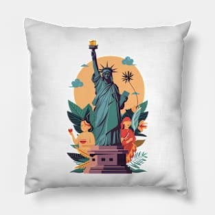 Aapi month gift :Asian Pacific American Heritage Month, Statue of Liberty Pillow