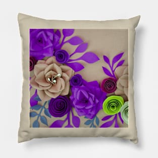 Purple Flowers Art Pillow