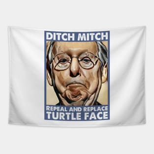 Ditch Moscow Mitch McConnell Repeal And Replace Turtle Face Tapestry