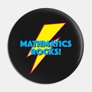 MATHMATICS ROCKS! LIGHTNING LOGO SLOGAN FOR TEACHERS, LECTURERS ETC. Pin