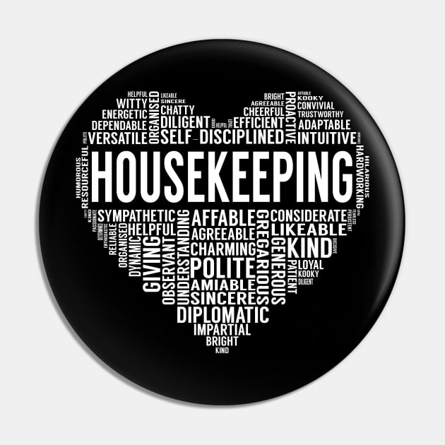 Housekeeping Heart Pin by LotusTee